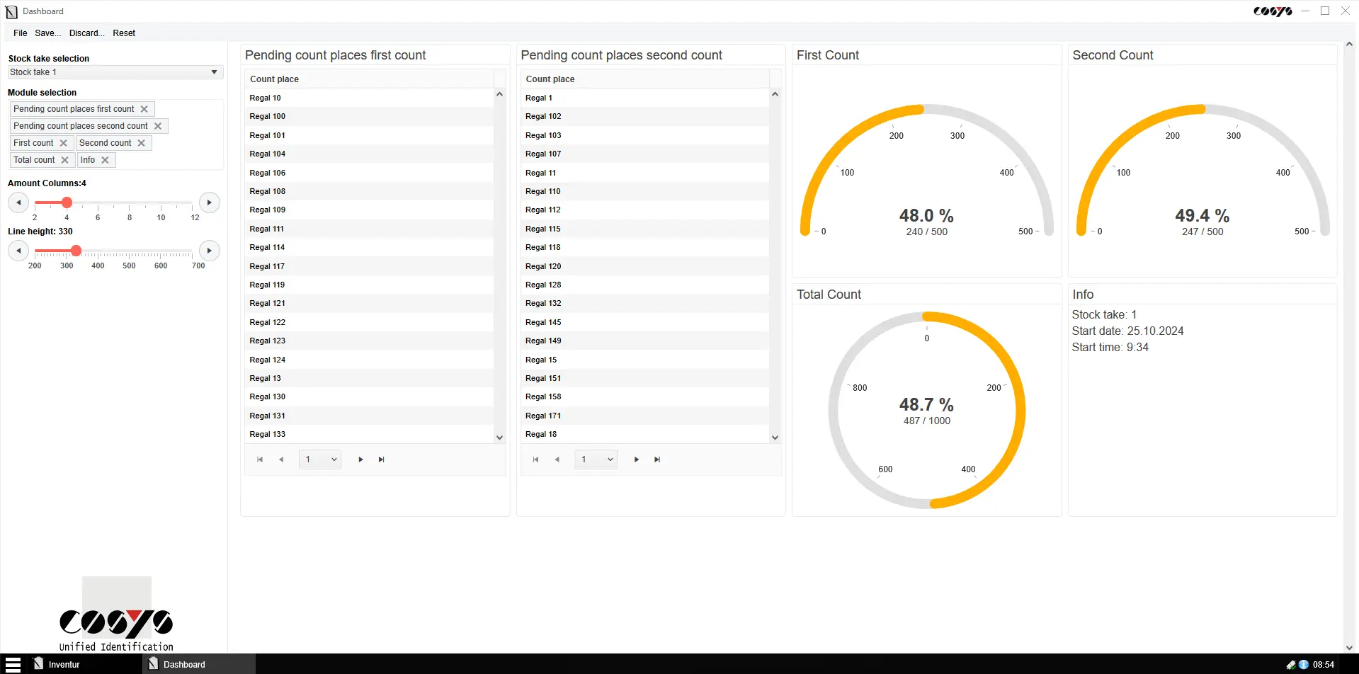 Stocktaking_software_Stocktake dashboard