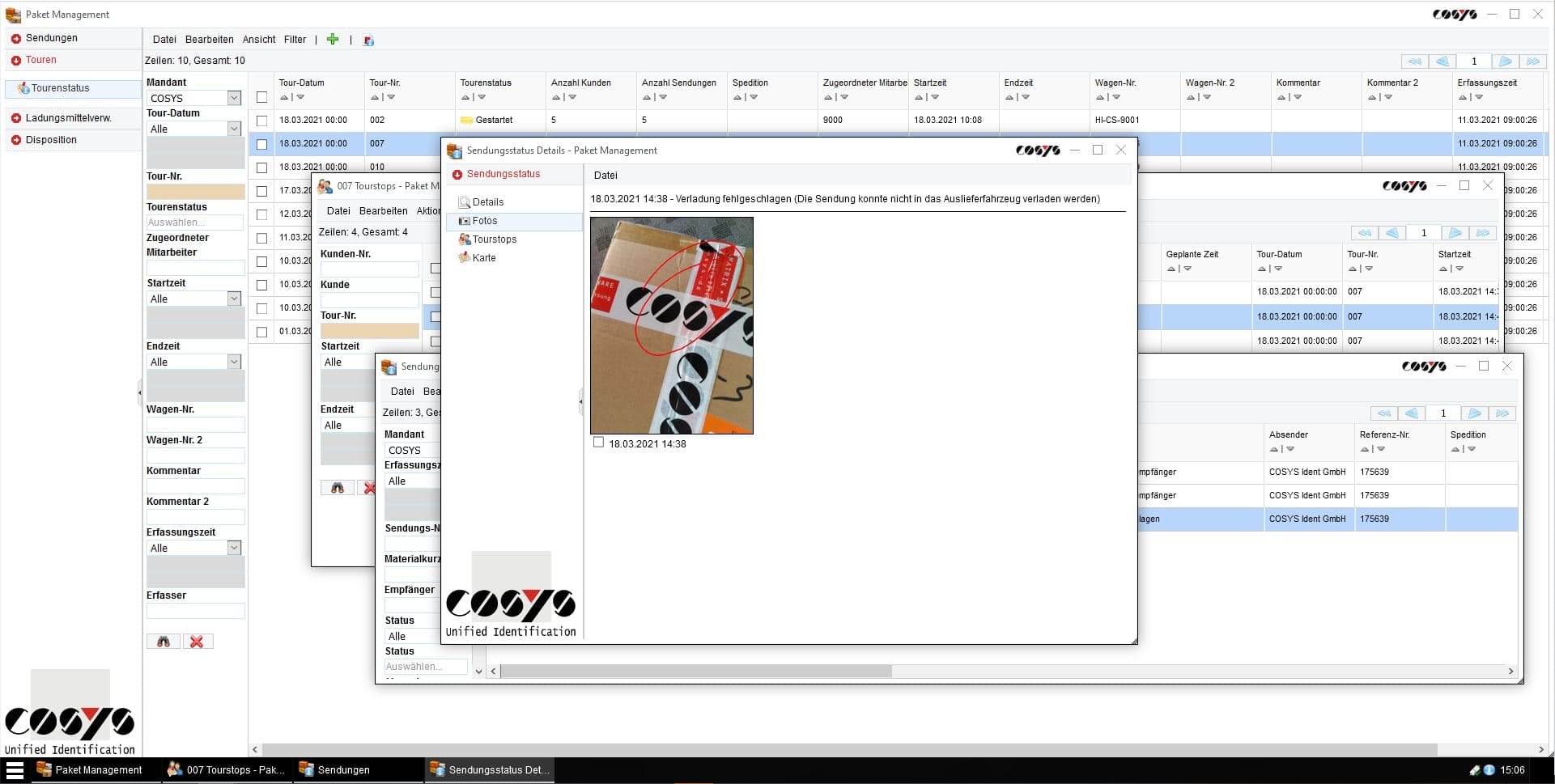 COSYS WebDesk Speditionssoftware