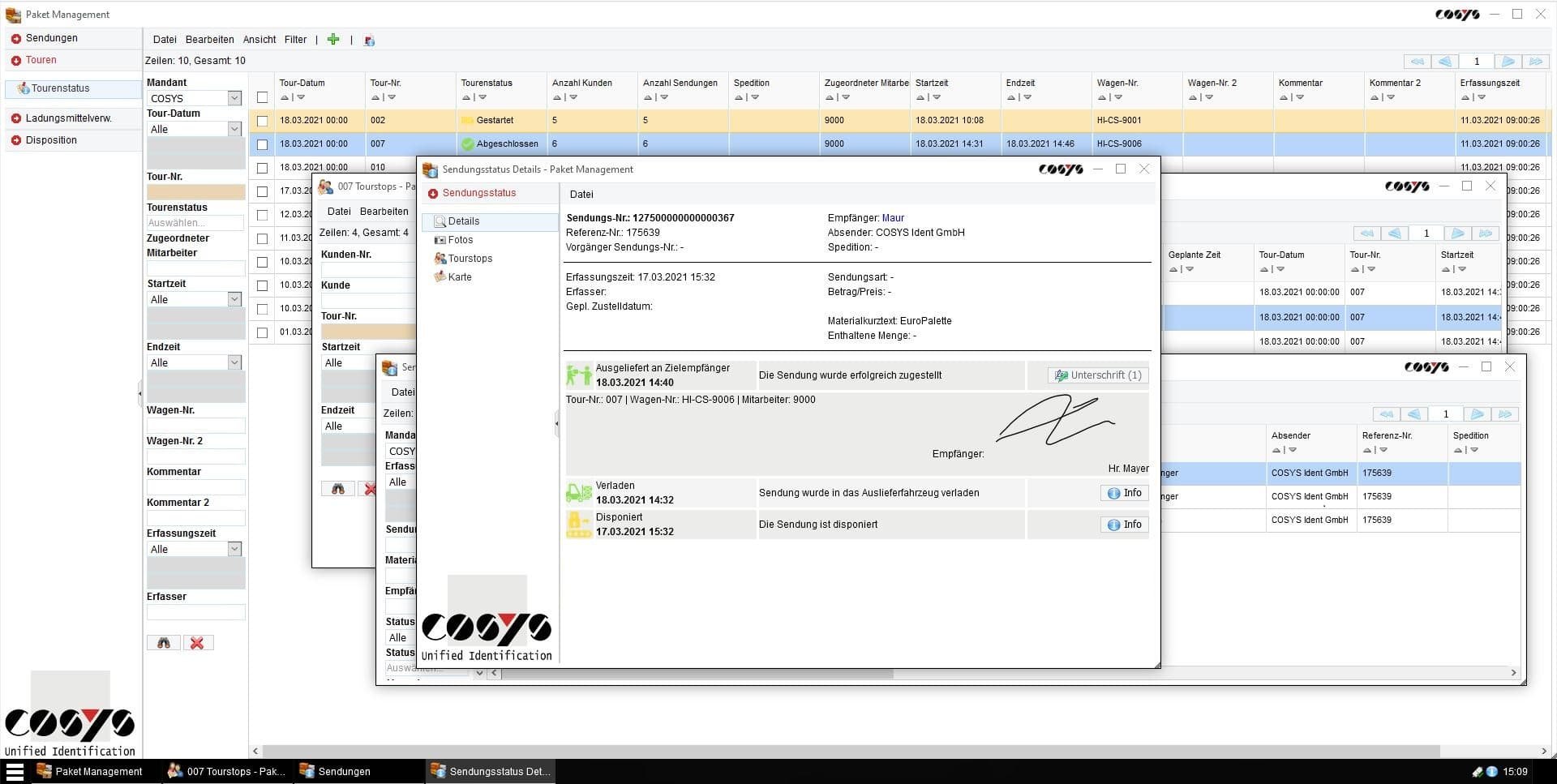 COSYS WebDesk Speditionssoftware