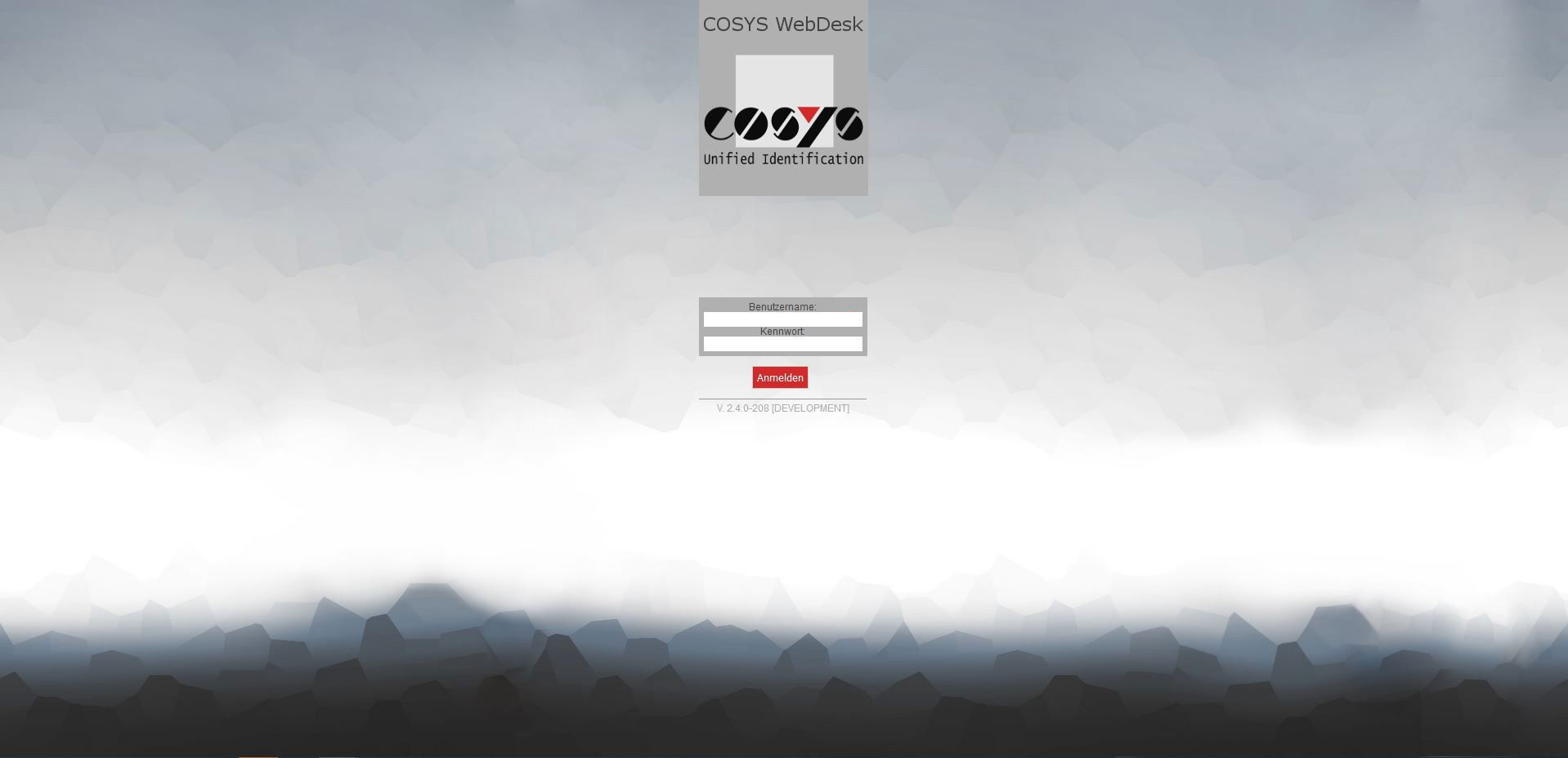 COSYS WebDesk - Anmeldung