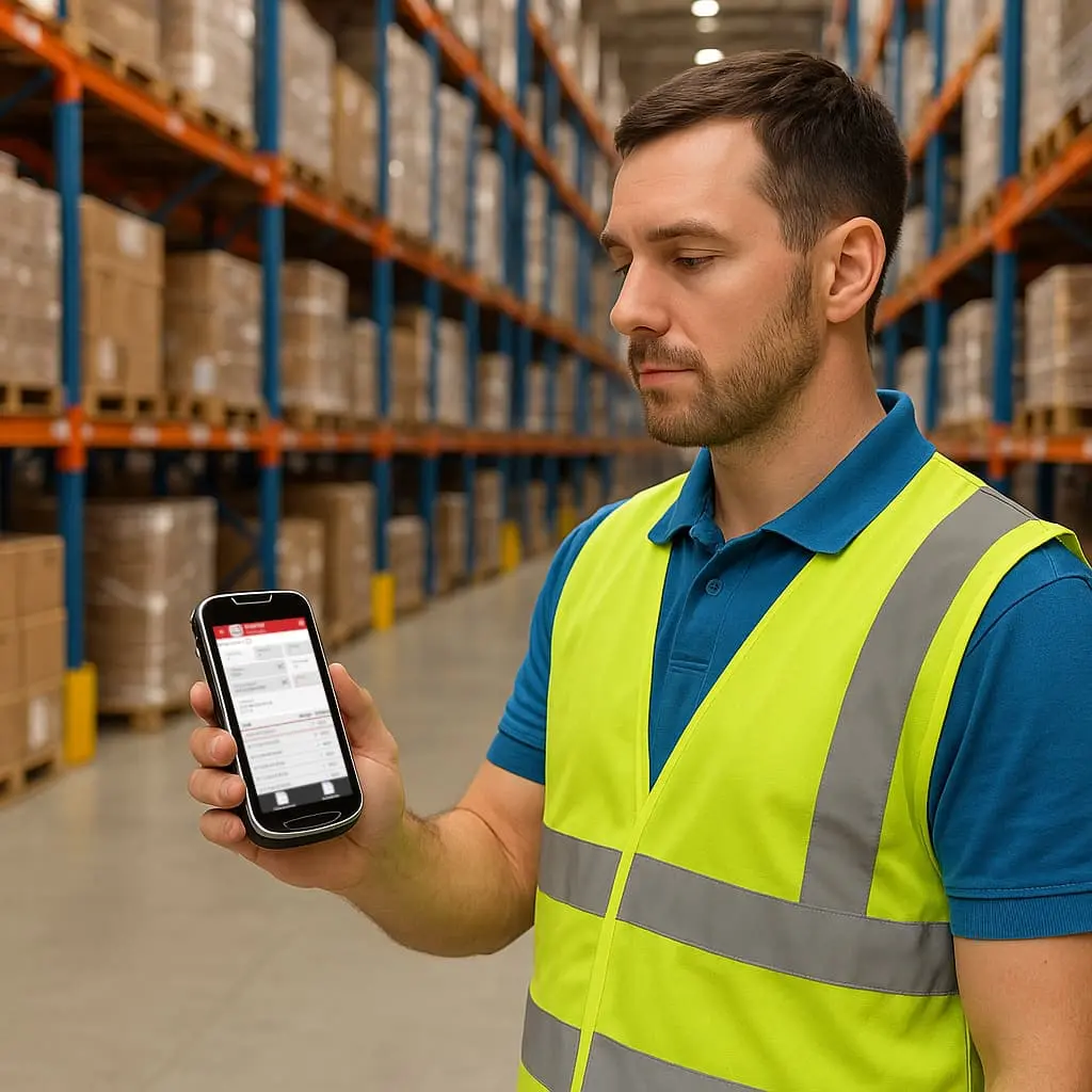 Inventur im Lager Software Hardware Softwarelösung COSYS mobile Datenerfassung Barcode Scan
