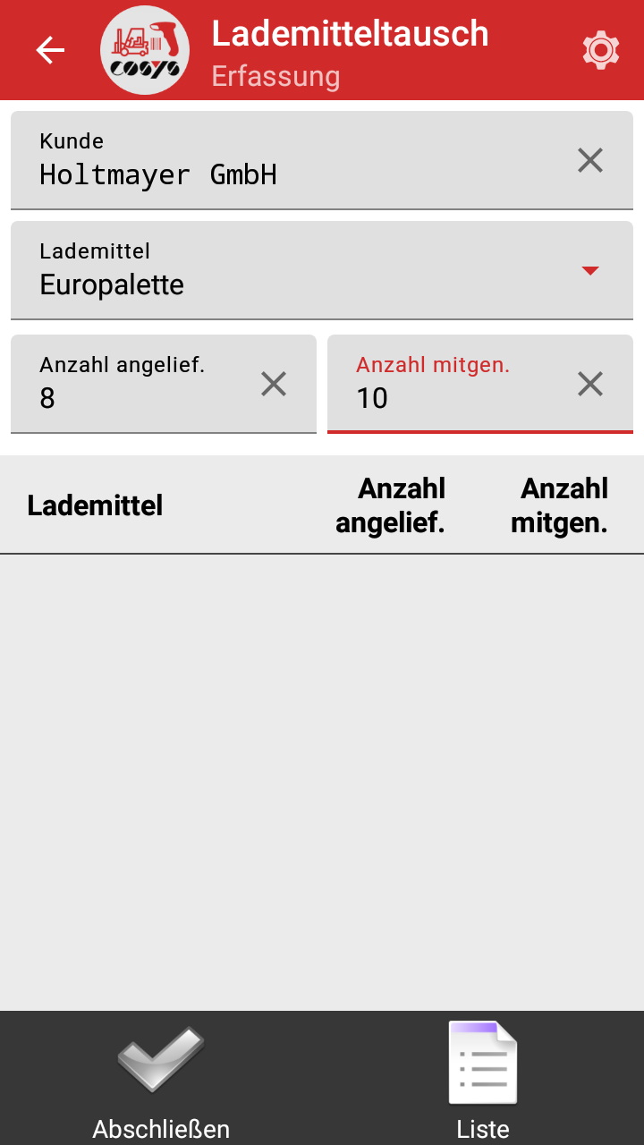  Lademittelverwaltung Lademitteltausch