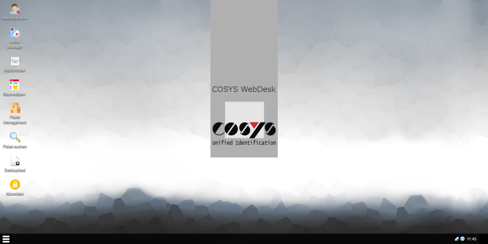 Hauptmenü COSYS WebDesk