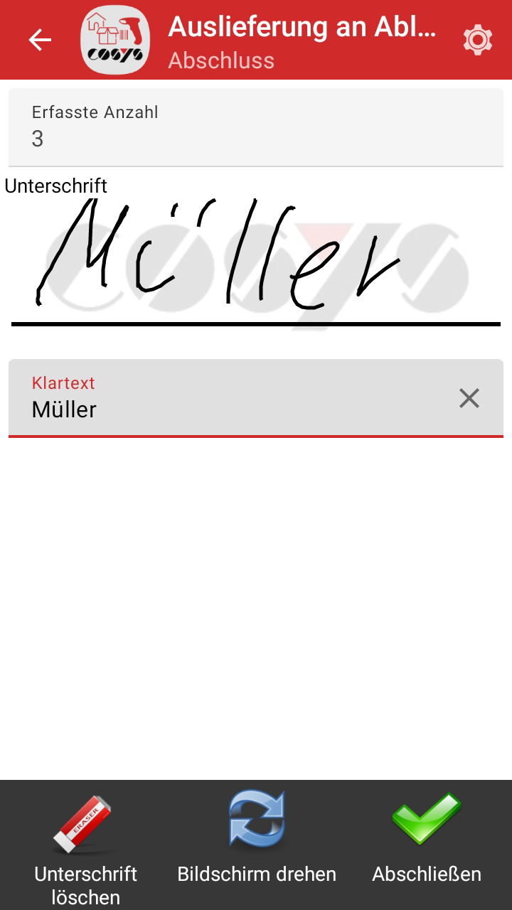 Unterschriftenerfassung