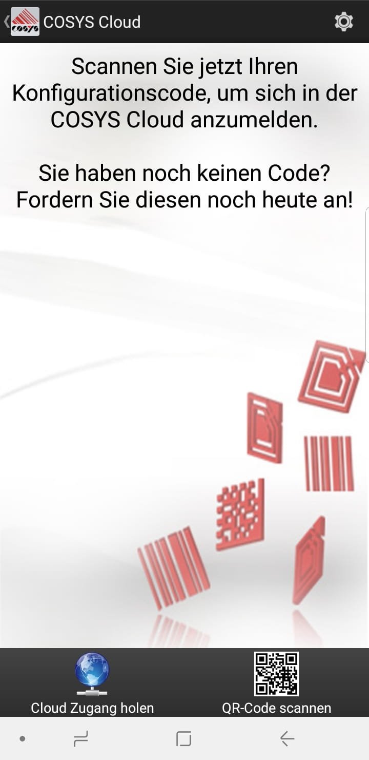 Wareneingang Auswahl Android Software von COSYS