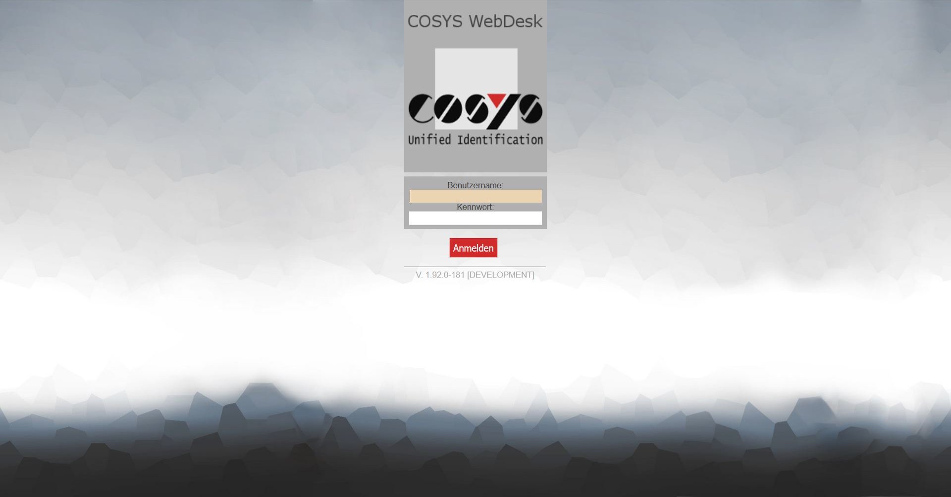 COSYS WebDesk Anmeldung