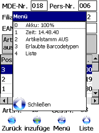 Filialtausch Auftragspostion Produktbild Windows Mobile / CE Software von COSYS