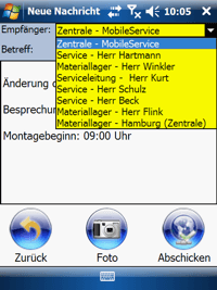 Nachrichtensystem Windows Mobile / CE Software von COSYS