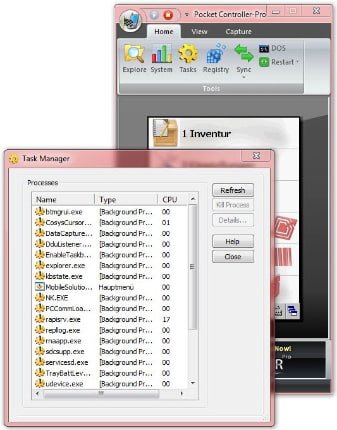 SOTI Pocket Controller - Task Manager des Geräts