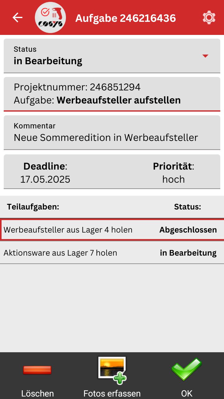 Transport im Paket Management Softwaremodule