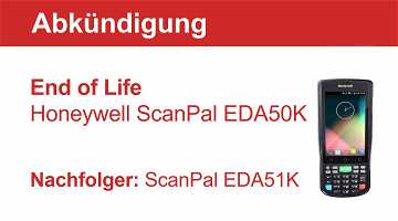 News: End of Life für den Honeywell ScanPal EDA50K