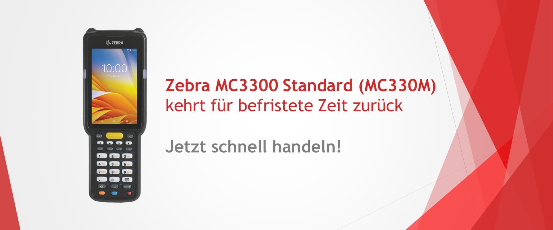 Zebra MC3300 Standard in limitierter Stückzahl erhältlich