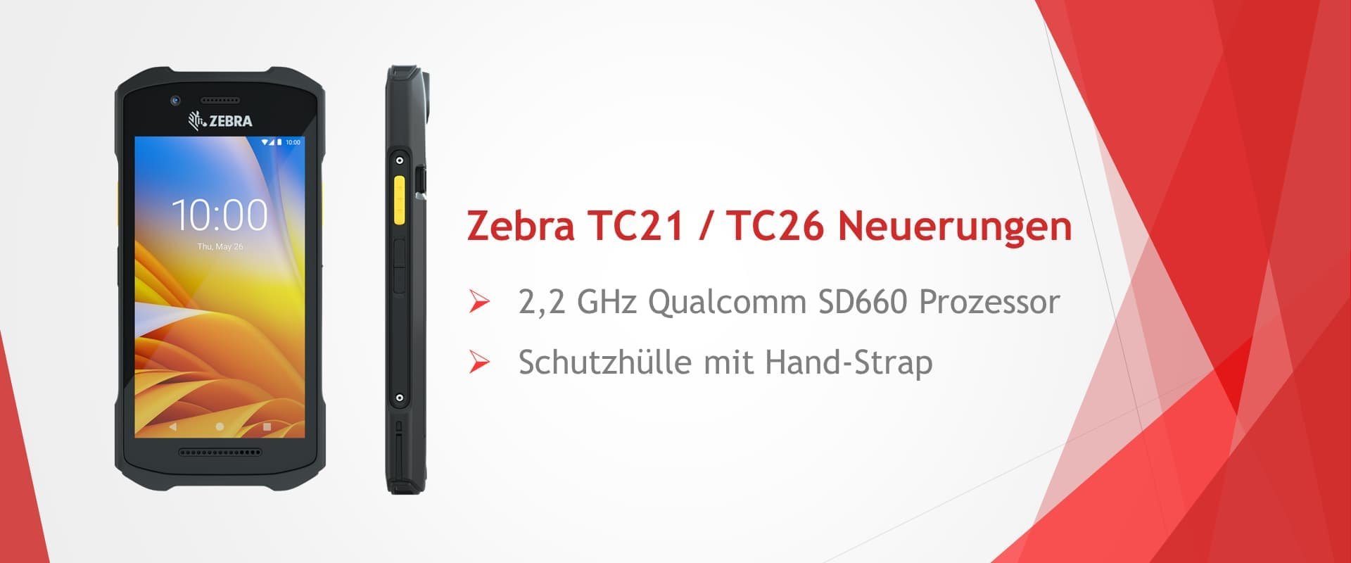 Aktualisierungen für den Zebra TC21 / TC26 – mehr Tempo durch neuen 2,2 GHz Prozessor 