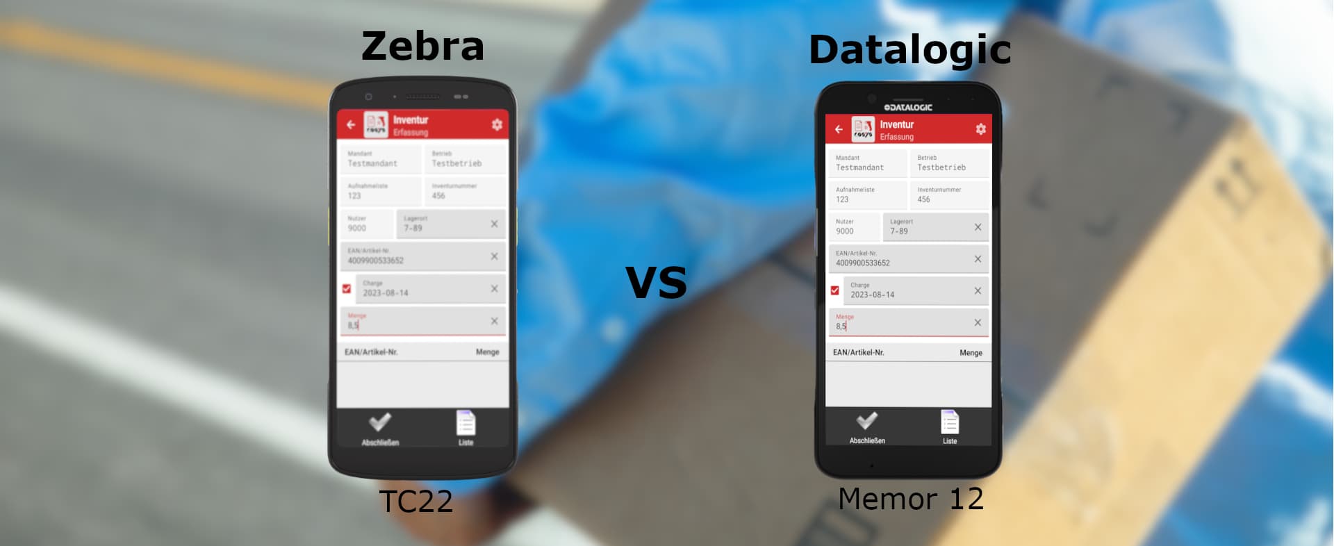 Datalogic Memor 12–17 vs. Zebra TC22-27