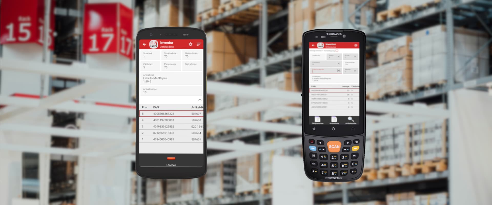 Vergleich: Datalogic K20-25 vs. Zebra TC22