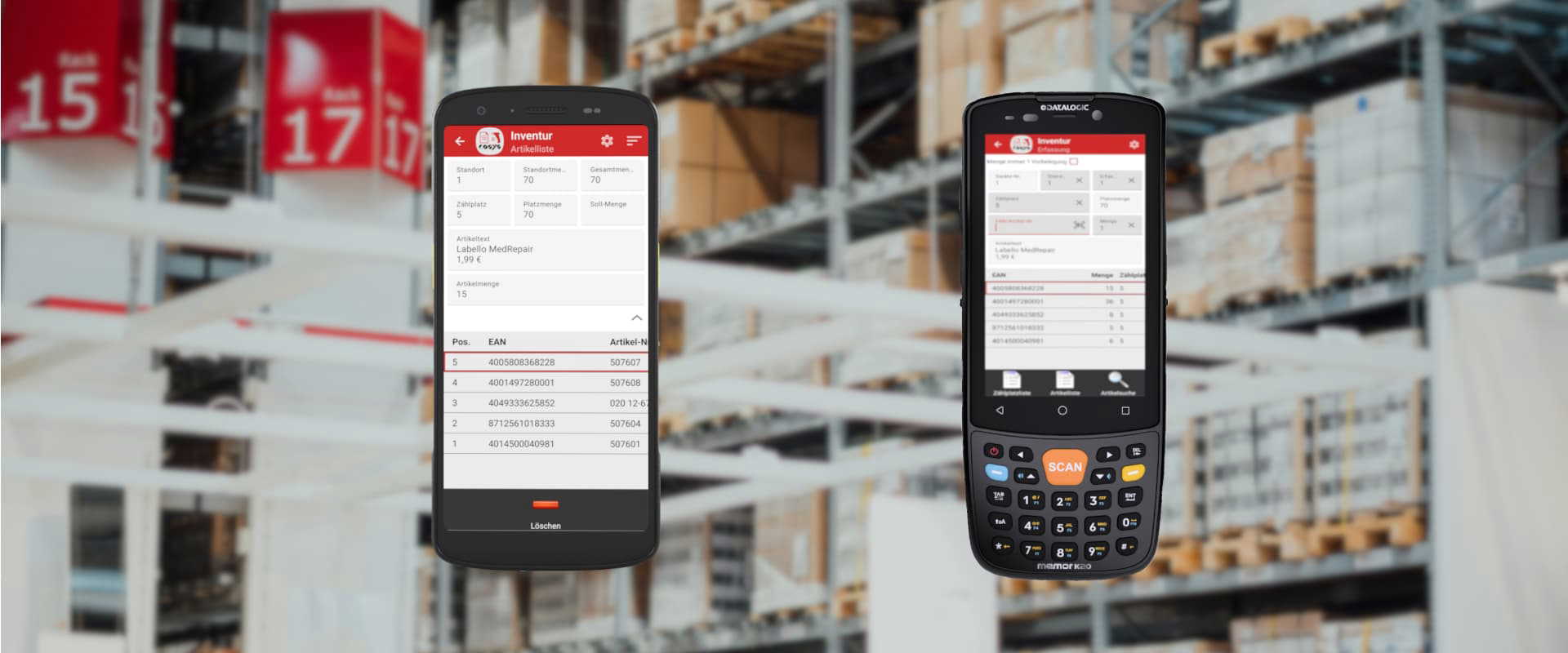 Datalogic Memor K20-25 vs. Zebra TC22 