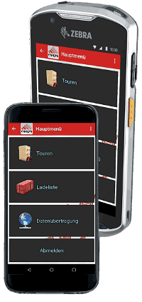 Fahrer-App auf Zebra TC52x und Smartphone